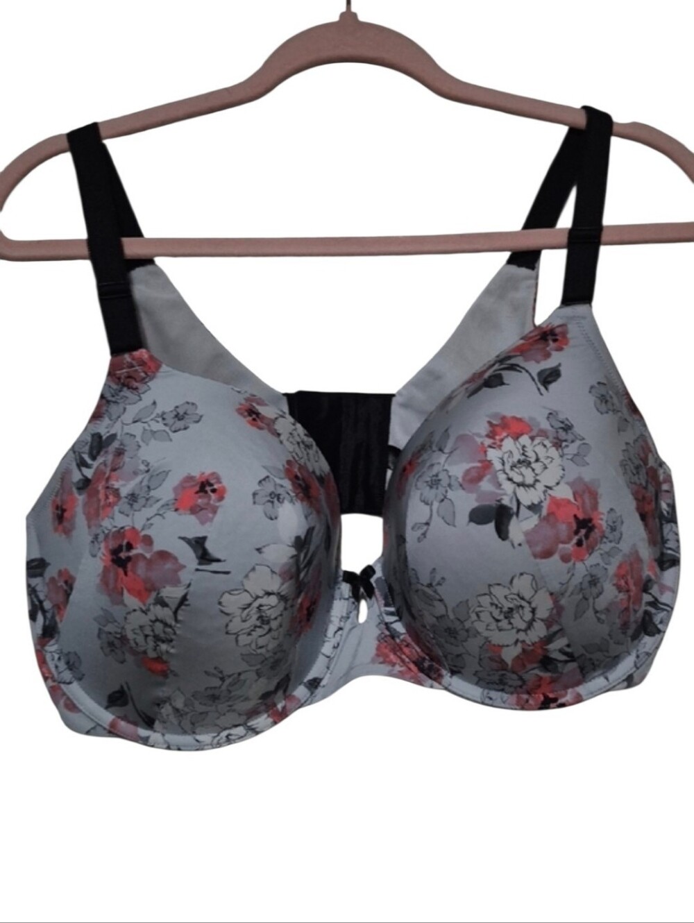 Torrid Size 40DDD Light Blue Floral Bra Adjustable Straps